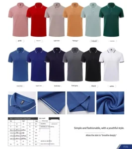 Custom Logo Men’s Polo T Shirt Short Sleeve Casual Uniform Solid Pattern Embroidered Technique ODM Knitted Fabric