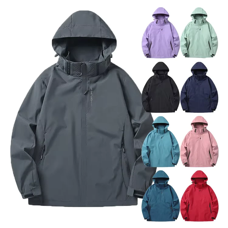 Custom Logo Men's Thin Coat Women's Top Jacket Single Layer Hooded Windproof Waterproof Mountaineering Suit Solid Jacket