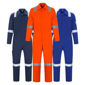 Custom Logo Mining Construction Coal Gas Oil Safety Clothes Workwear Uniform Cotton Flame Retardant Coverall FRC FR Work Overall