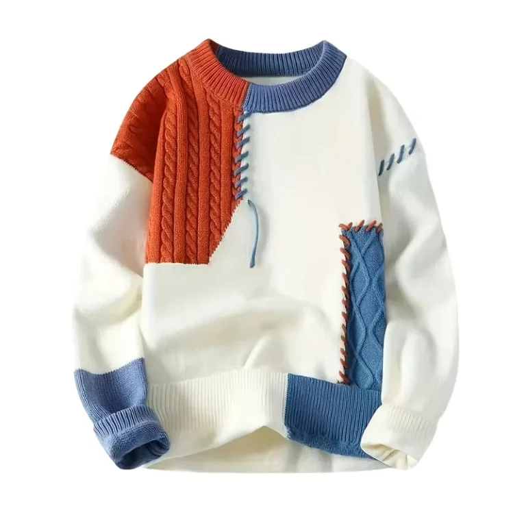 Custom-Logo-OEM-Loose-Crew-Neck-Sweater-Premium-Long-Sleeve-Knitted-Sweater-Cute-Cat-Pattern-Men-Sweater-for-Winter