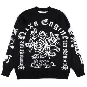 Custom Logo OEM Men Casual Sweater Jacquard Pattern Knitwear Pullover Crew Neck Knitted Jumper Winter Custom Design Sweater