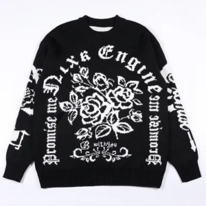 Custom Logo OEM ODM Men Sweater Jacquard Pattern Knitwear Men Crewneck Pullover Knit Jumpers Winter Cotton Knitted Sweater Men