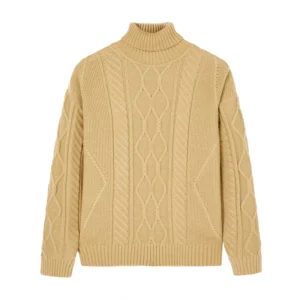 Custom Logo OME Men Sweater Casual Cotton Knitwear Cable Pattern Embroidered Knitted Jumper Winter Crew Neck Sweater