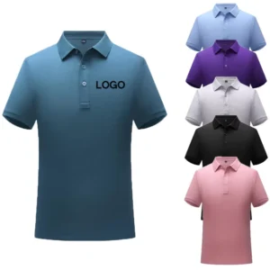 Custom Logo Plus Size Cotton-Spandex Polo Shirt for Men