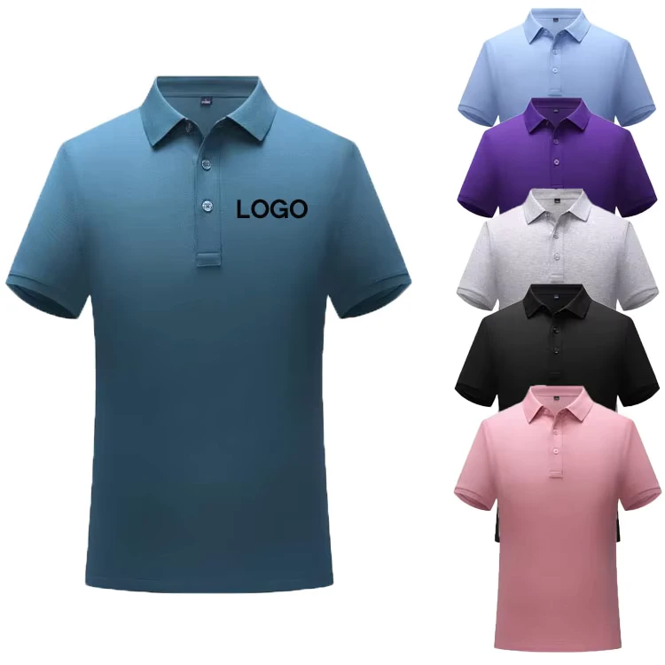 Custom Logo Plus Size Cotton-Spandex Polo Shirt for Men