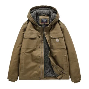 Custom Logo Plus Size Winter Thick Warm Fleece Men Jacket Coat Men Mens Parka