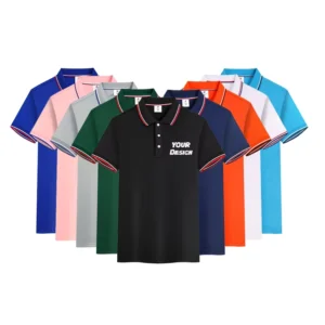 Custom Logo Polo Uniforms Short Sleeve Slim Fit Summer Workwear High Quality Europe Restaurant Waiter Uniform Tee Shirt