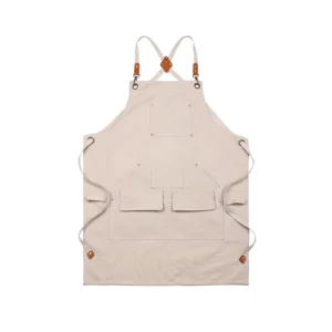 Custom Logo Printed Canvas Apron Reusable Waterproof Heat Resistant Washable Lightweight