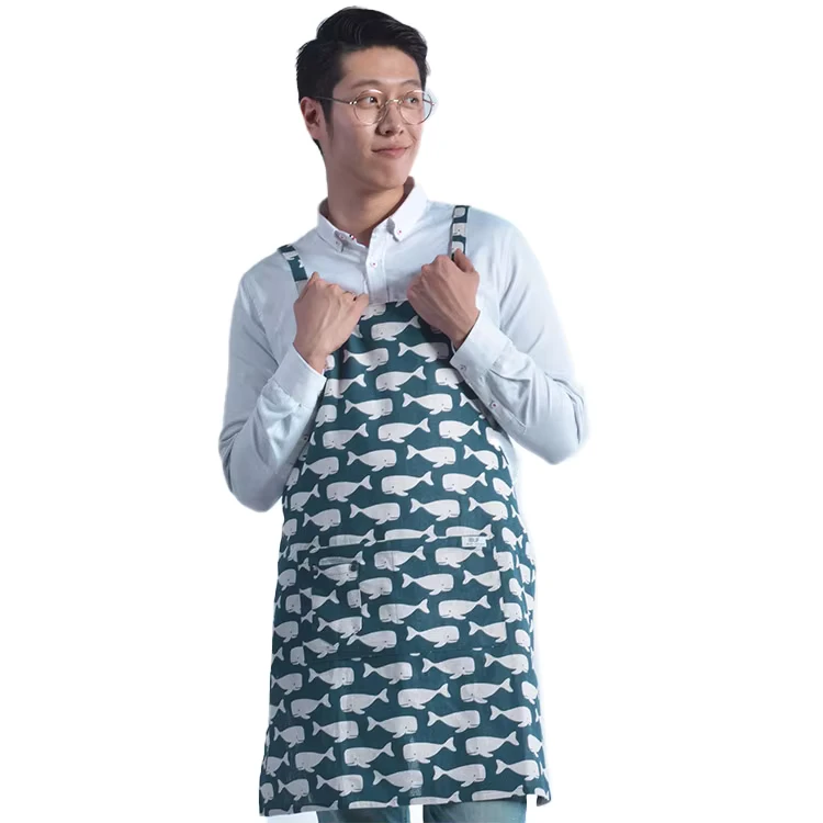Custom-Logo-Printed-Cotton-Cooking-Apron-RTS-Printed-Cartoon-Fish-Design-for-Restaurant-Bar-Uniforms