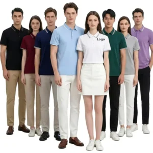 Custom Logo Printing Business Enterprise Staff Polo Shirts Teamwear Work Uniform 100% Cotton Solid Color Men Women Polo T-shirts