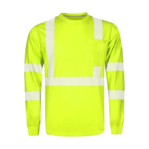 Custom Logo Reflective Hi Vis Long Sleeve Polyester Breathable Work Safety Shirt Outdoor Tactical Security Guard Shirt