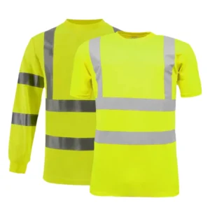 Custom Logo Safety Reflective T Shirt Safety Shirt Construction Men Workwear Long Sleeve Work T Shirt