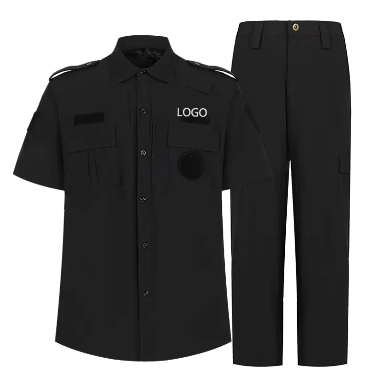 Custom-Logo-Security-Guard-Training-Suit-Summer-Nylon-Spandex-Quick-Dry-Multi-Pocket-Durable-Patrol-Uniform-Set