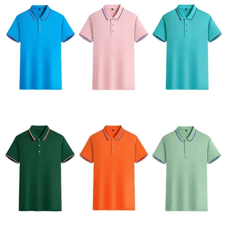 Custom-Logo-Short-Sleeve-Summer-Polo-Shirt-Embroidery-Printing-Workwear