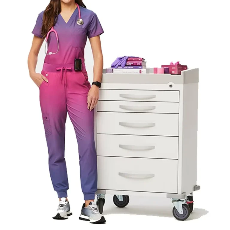 Custom-Logo-Sublimated-Gradient-Nursing-Scrub-Suit-Hospital-Set-Fashion-Women-Short-Sleeve-Medical-Uniforms