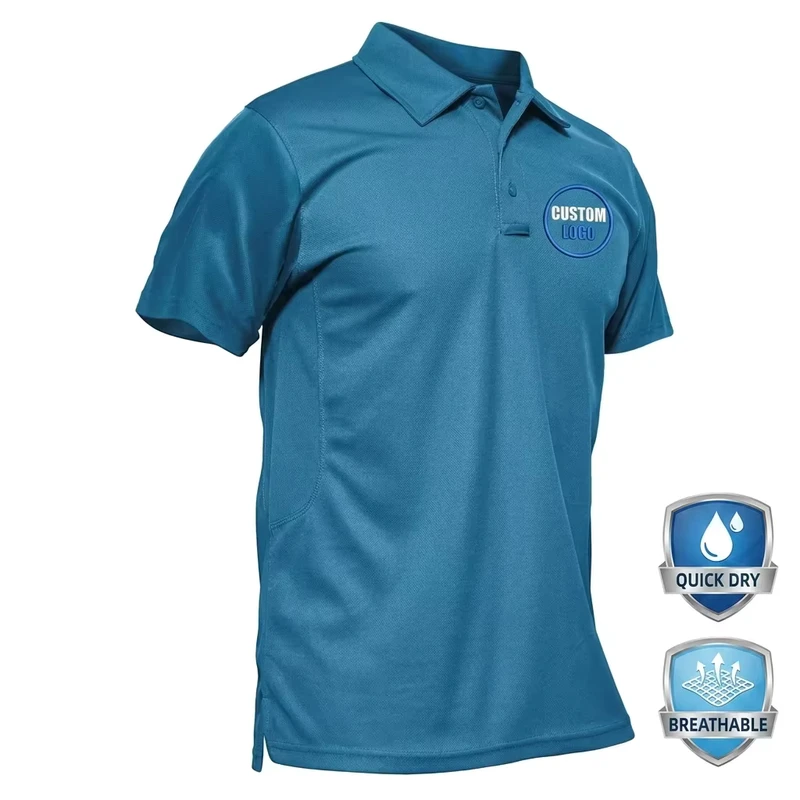 Custom Logo Summer Golf Short Sleeve Polo Shirts Breathable Sport Polo T-Shirt for Bulk Buyers