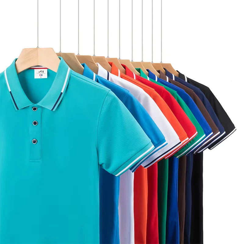 Custom Logo Summer Polo T-Shirt for Men Short Sleeve Casual Shirt