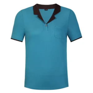 Custom Logo Summer Restaurant Massage Spa Hotel Waitress Uniform Restaurant Uniform Wait Staff Polo Shirt