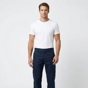 Custom Logo Treated Cargo Pants Flam Level 2 Hidden Hook & Eye Closure Long Color Fast Industrial Fire Resistant Work Cargo Pant