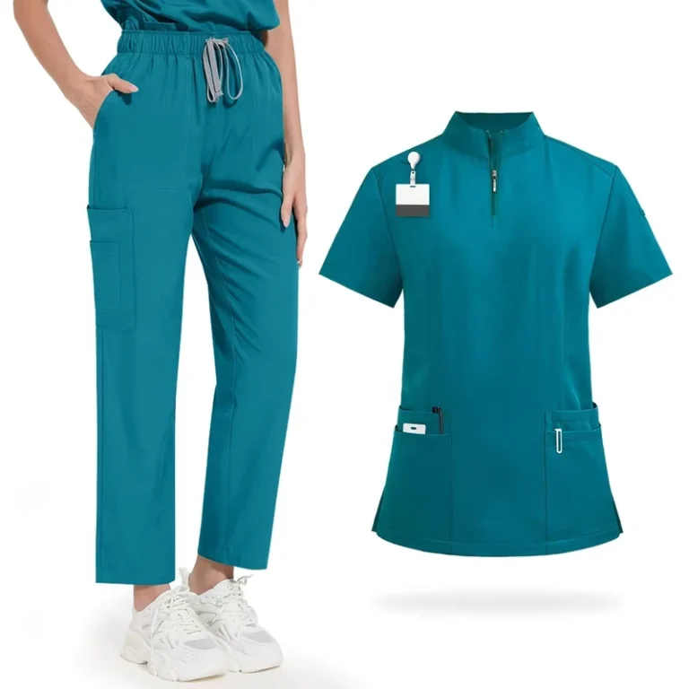 Custom-Logo-Unisex-Medical-Scrub-Set-Breathable-Straight-Leg-Hospital-Uniform