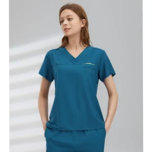 Custom Logo Unisex Nurse Scrub Set Spandex Polyester Medical Uniform