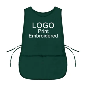 Custom Logo Unisex Polyester Cotton Vest Apron Double-Sided Cobbler Kitchen Apron