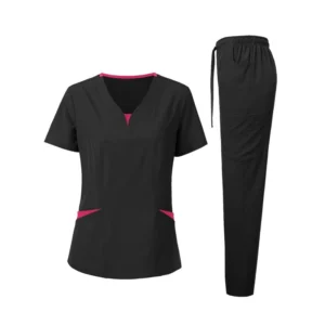 Custom Logo Washable Anti-Wrinkle Soft Fabric Women’s Nurse Scrub Jogger Set