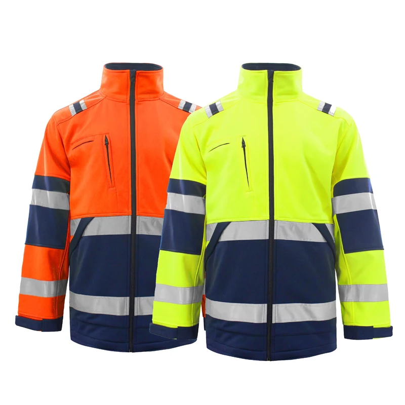 Custom Logo Winter Warm Construction Mining Hi Vis Work Clothes Workwear Safety Reflective Jacket