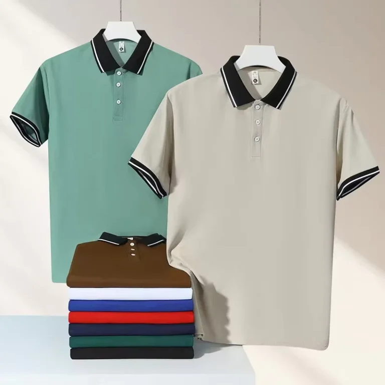 Custom-Logo-Work-Clothes-Short-Sleeve-for-Polo-Shirt-Overalls-Embroidery-Solid-Pattern-T-Shirt-for-Factory-Workshop