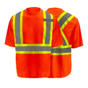 Custom Logo Workwear Hivis t Shirt Uniform Hi Vis Safety Cotton Polyester Safety Breathable Reflective Shirt