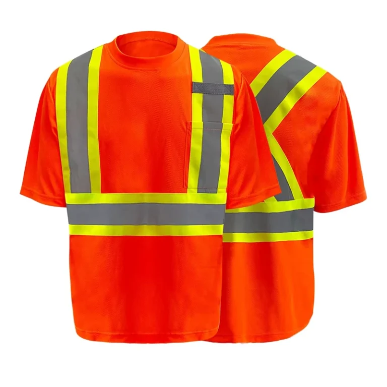 Custom-Logo-Workwear-Hivis-t-Shirt-Uniform-Hi-Vis-Safety-Cotton-Polyester-Safety-Breathable-Reflective-Shirt