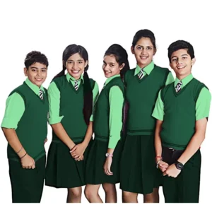 Custom Made Cotton Light Green Middle and High School Uniform for Boys and Girls