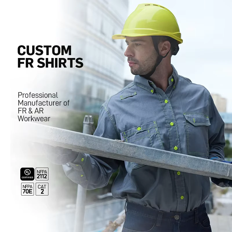 Custom Made FR Welding Fire Retardant Shirts Men High Quality Fire Retardant Shirt for Men