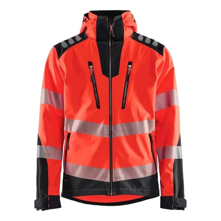 Custom-Made-Hi-Vis-Mens-Workwear-Safety-Jacket-Softshell-Construction-Security-Reflective-Tape-Anti-static-Feature