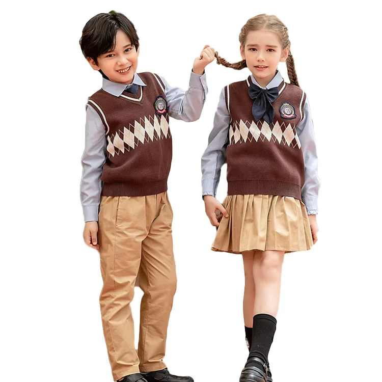 Custom Made Khaki Skirt School Uniform Sexy Teen School Uniform Sample