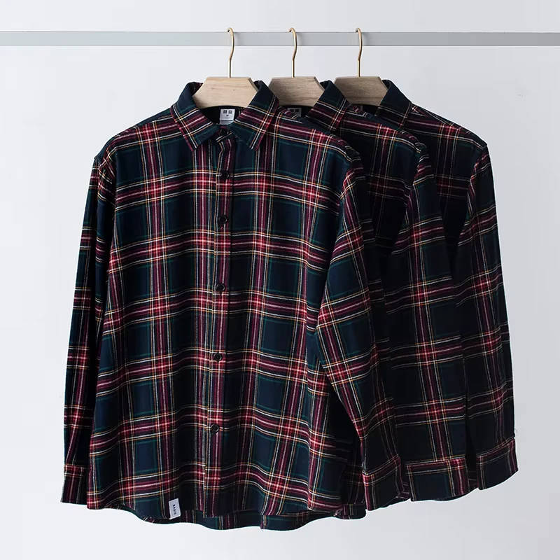 Custom Made Organic Cotton Plaid Flannel Shirt for Men