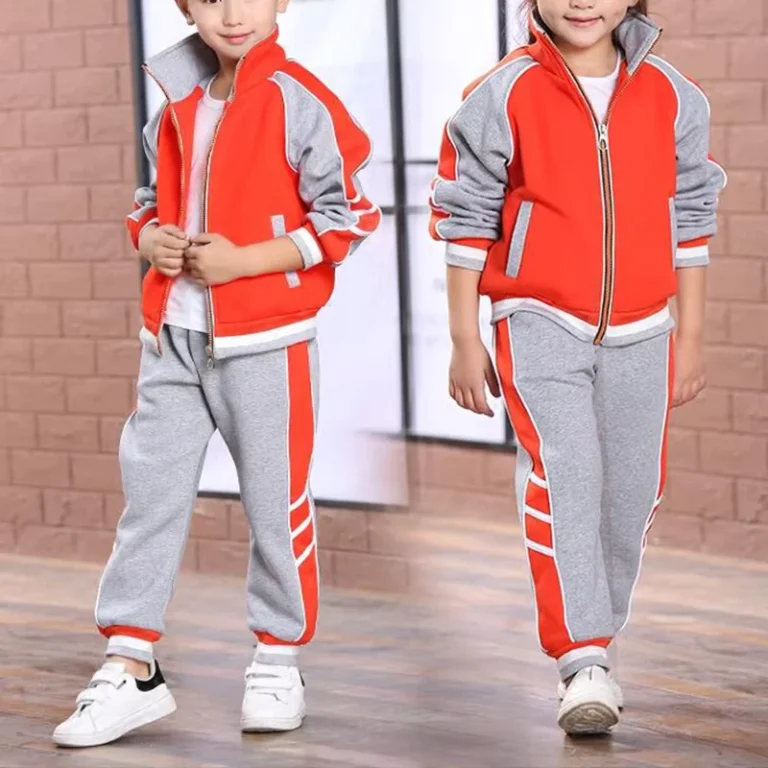 Custom-Made-Spring-Autumn-Kindergarten-School-Uniforms-Children-Cotton-Sportswear-Jacket-and-Pant-Tracksuit