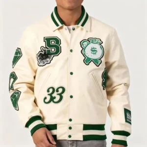 Custom Manufacturer Winter Baseball Bomber Letterman Chenille Embroidered Polyester Varsity Jacket Stand Unisex