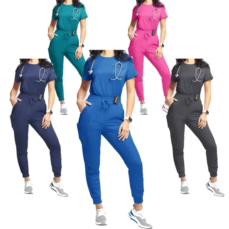 Custom-Medical-Scrub-Set-Women-Nurses-Mandarin-Neck-Jogger-Legs-Nurse-Jumpsuit-Scrub-Sets-One-Piece-Uniforms-Hospital