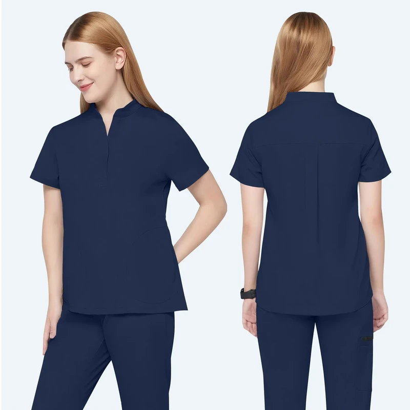 Custom Medical Scrub Uniforms for Hospital Staff with Name Tag Label Service