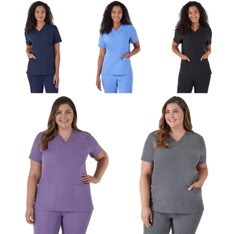 Custom-Medical-Teal-Scrubs-Tops-Uniforms-Tops-Fit-Jogger-Hospital-Uniforms-Female-Nursing-Scrub-Short-Sleeve