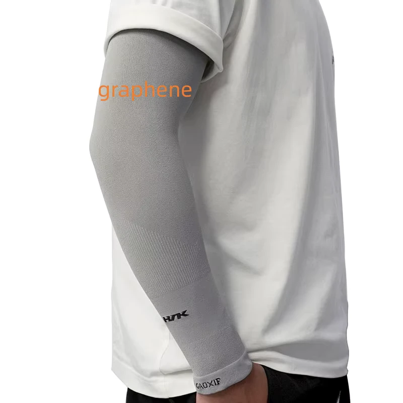 Custom Men Gym Running Elbow Protective Basketball Volleyball Football Sport UV Sun Cycling Graphene Arm Sleeve