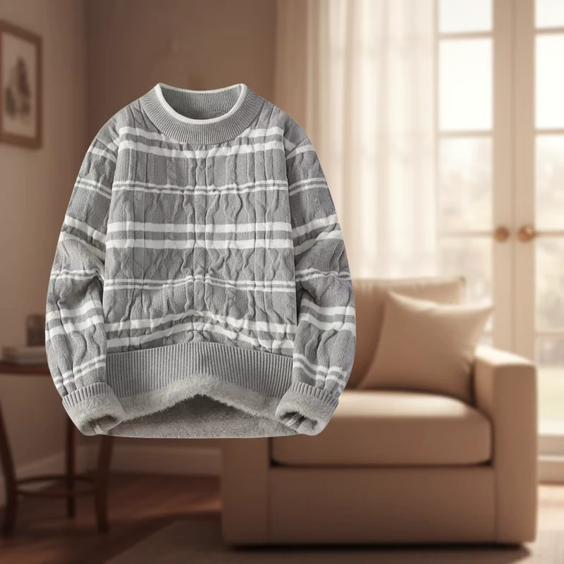 Custom Men's Autumn Winter Casual Knitted Sweater with Logo