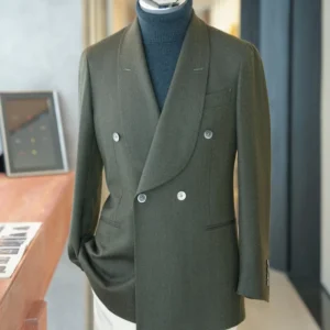 Custom Men’s Business Suit Plus Size 2 Piece Set Single Breasted Slim Fit Woolen Fabric Patch Pocket Breathable for Adults