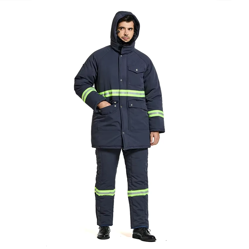 Custom Men's Extreme Reflect Cold Storages Low Temperature Cold Room Suits Freezer Wear Coverall