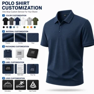 Custom Men’s Golf Polo Shirt Full Print Breathable Quick Drying Short Sleeve Guarantee Quality Golf Polo Shirts