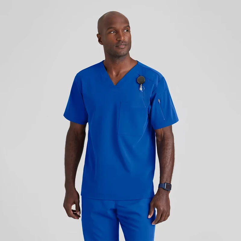 Custom Men's Nursing Scrub Set Medical Hospital Jogger Uniforms Unisex Sizing