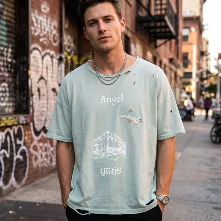 Custom-Mens-Oversize-T-Shirt-Vintage-Wash-Ripped-Baggy