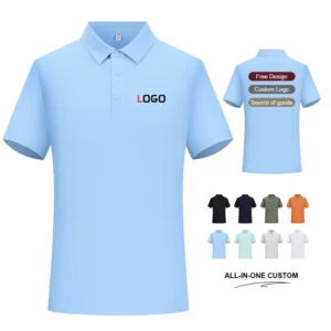 Custom Mens Printed Quick Drying Solid Color Business Workwear Polo Shirt Nylon Sports Polo T shirt Unisex Employee Polo Shirts
