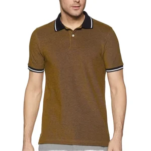 Custom Men’s Solid Color Short-Sleeve Vintage Breathable Twill Cotton Golf Shirt, Quick-Dry, Plus Size